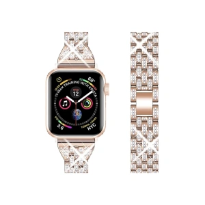 Apple Watch Uyumlu Diamond Metal Kordon