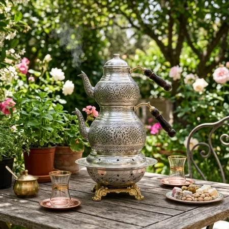 Bakır Çaydanlık Model 12 Kalaylı