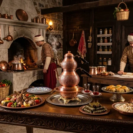 Bakır Çaydanlık Model 13 Kırmızı