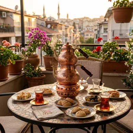 Bakır Çaydanlık Model 14 Kırmızı