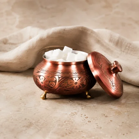 Bronz Bakır Şekerlik İşlemeli