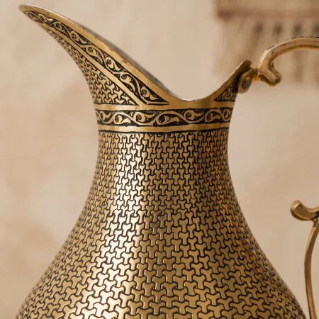 Sarı Bakır Sürahi Model 1