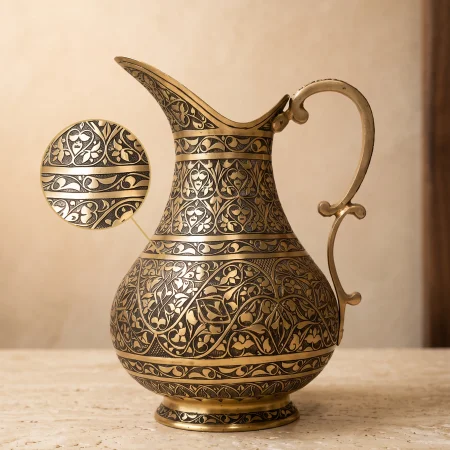 Sarı Bakır Sürahi Model 10