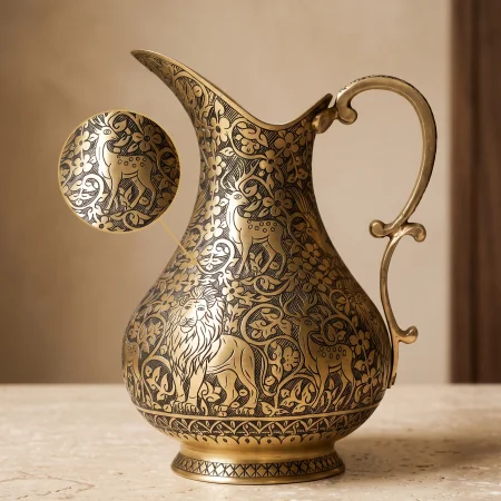 Sarı Bakır Sürahi Model 3