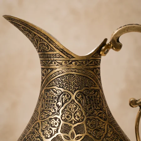 Sarı Bakır Sürahi Model 5