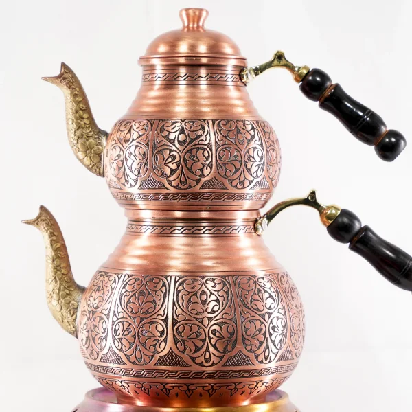 Bakır Çaydanlık Model 13 Kırmızı