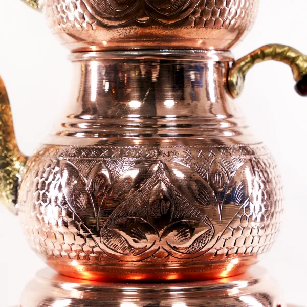 Bakır Çaydanlık Model 14 Kırmızı