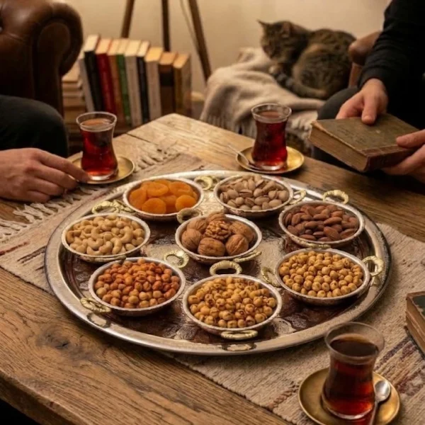 Bakır Kahvaltı Seti 8 Parça