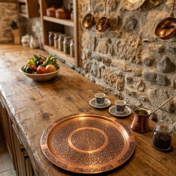 Bakır Tepsi 25 cm