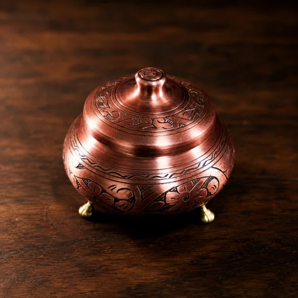 Bronz Bakır Şekerlik İşlemeli