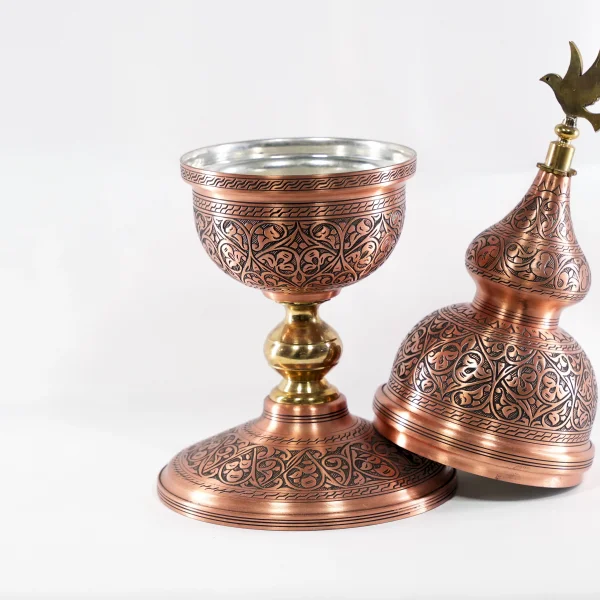 Bakır Şekerlik İşlemeli 35 cm