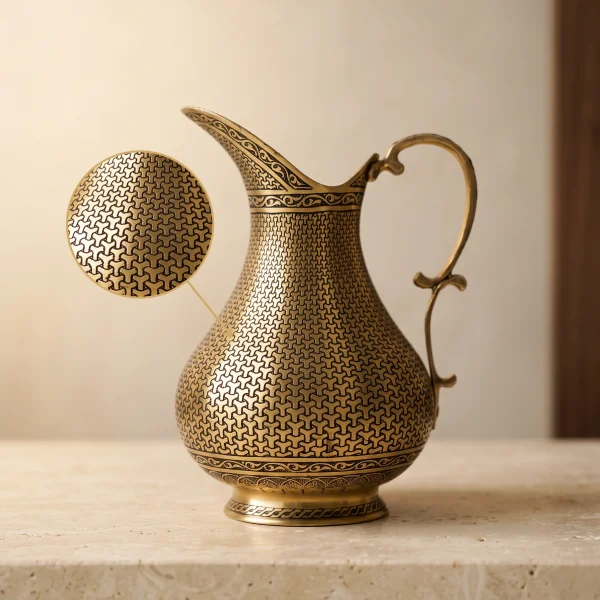 Sarı Bakır Sürahi Model 1