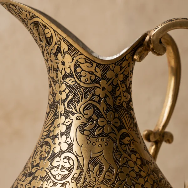 Sarı Bakır Sürahi Model 3