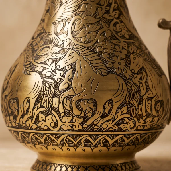 Sarı Bakır Sürahi Model 4