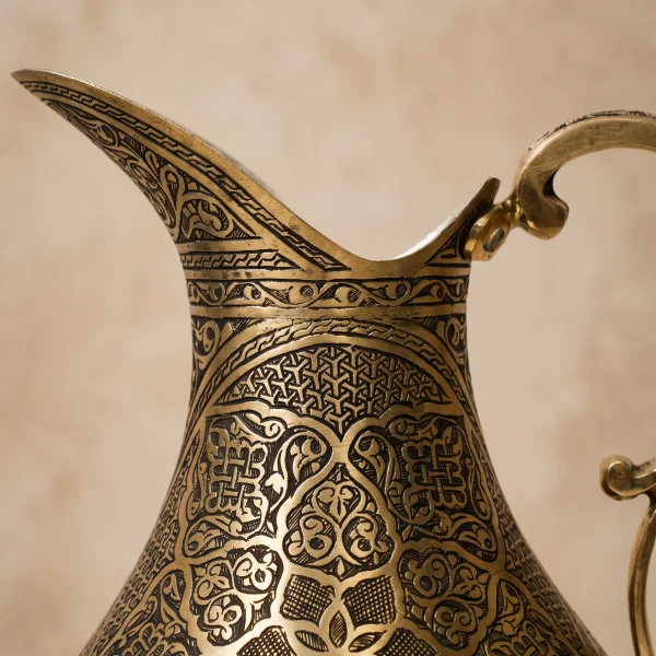 Sarı Bakır Sürahi Model 5