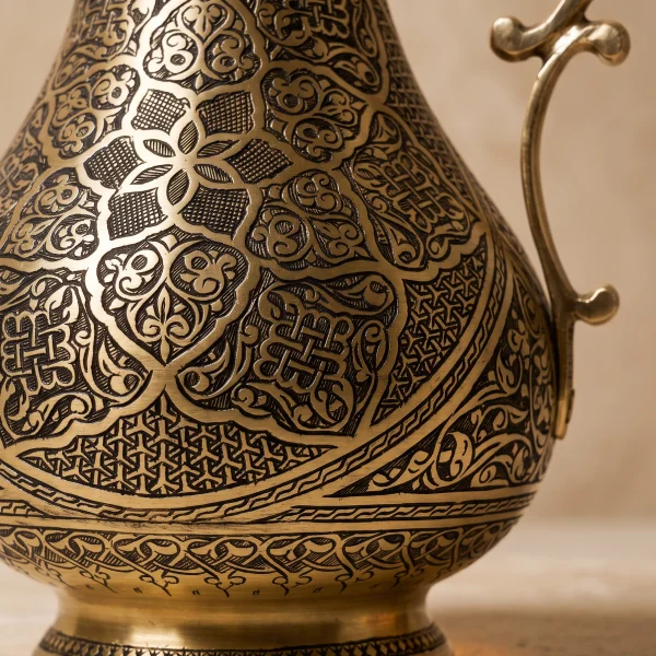 Sarı Bakır Sürahi Model 5