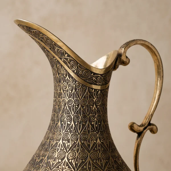 Sarı Bakır Sürahi Model 7