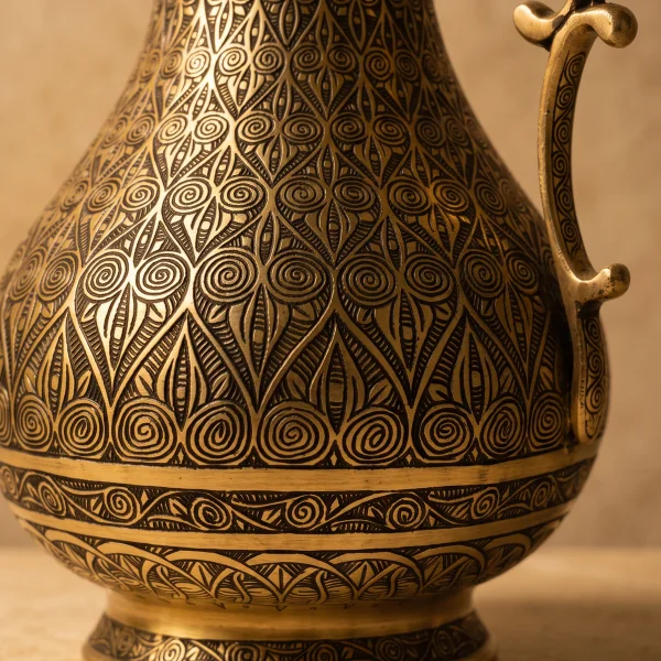 Sarı Bakır Sürahi Model 7