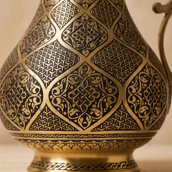 Sarı Bakır Sürahi Model 8