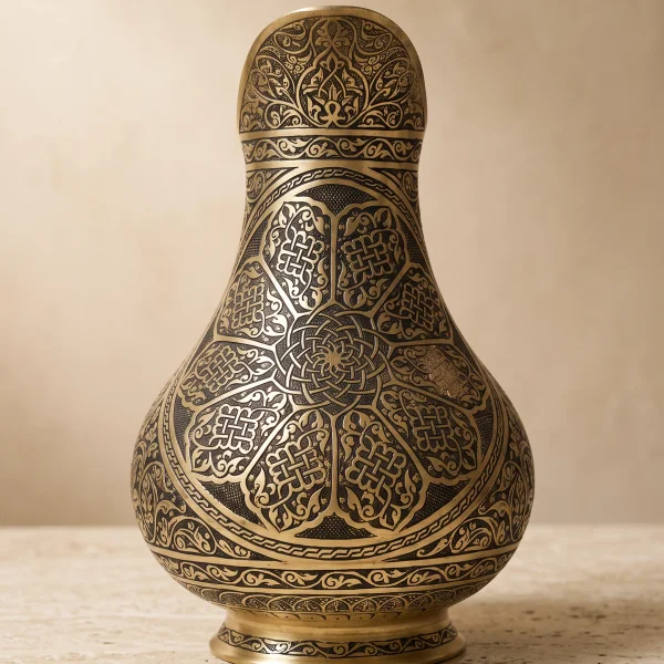 Sarı Bakır Sürahi Model 9