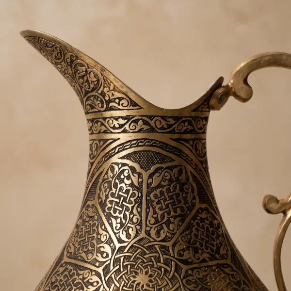 Sarı Bakır Sürahi Model 9