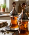 Bakır Çay Bardak Sunum Seti 6lı