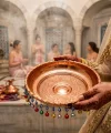 Bakır Hamam Tası - Bronz Tuğralı