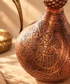 Bakır İbrik İşlemeli 35 Cm 2 li