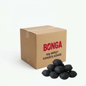 Briket Yumurta Kömür 4 kg - 25 Adet Tutuşturucu - Guruss Tutuşturma Bacası | Kolay Barbekü Seti
