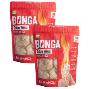 Mangal ve Kömür Ateş Tutuşturucu 100 Adet 1400 gr - Jel ve Çıra Alternatifi Doğal Odun Yünü