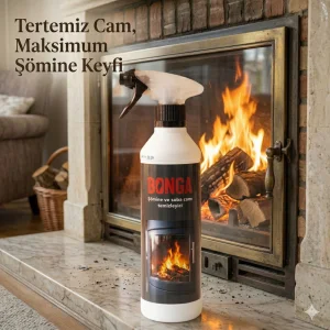 Şömine Camı ve Izgara Temizleme Spreyi 500 ml - Izgara, fırın, İs, Kurum, Yanık Cam Temizleyici Sprey