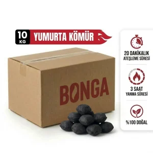Briket Yumurta Kömür - 10 kg Sıkıştırılmış Press Mangal Kömürü