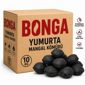 Briket Yumurta Kömür - 10 kg Sıkıştırılmış Press Mangal Kömürü