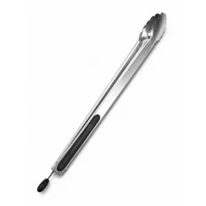 Barbekü Mangal Maşası 40 cm - Paslanmaz Çelik Kaymaz Saplı Kilit Mekanizmalı Izgara Et Maşası