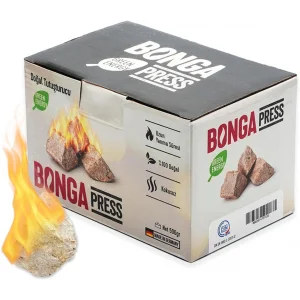 Bonga Sıkıştırılmış Press Tutuşturucu %100 Doğal - 40 Adet (500 gr)
