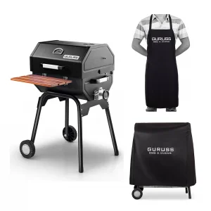 Guruss CG-050 Kömürlü Barbekü Siyah Mangal - Önlük + Kılıf Hediyeli