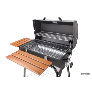 Guruss CG-075 Kömürlü Barbekü Siyah Mangal - Önlük + Kılıf Hediyeli