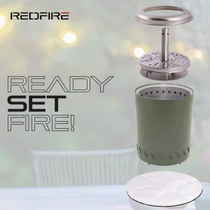 RedFire Volcano Dumansız Masaüstü Ateş Çukuru Green Medium | Portatif Şömine Balkon & Teras Sobası