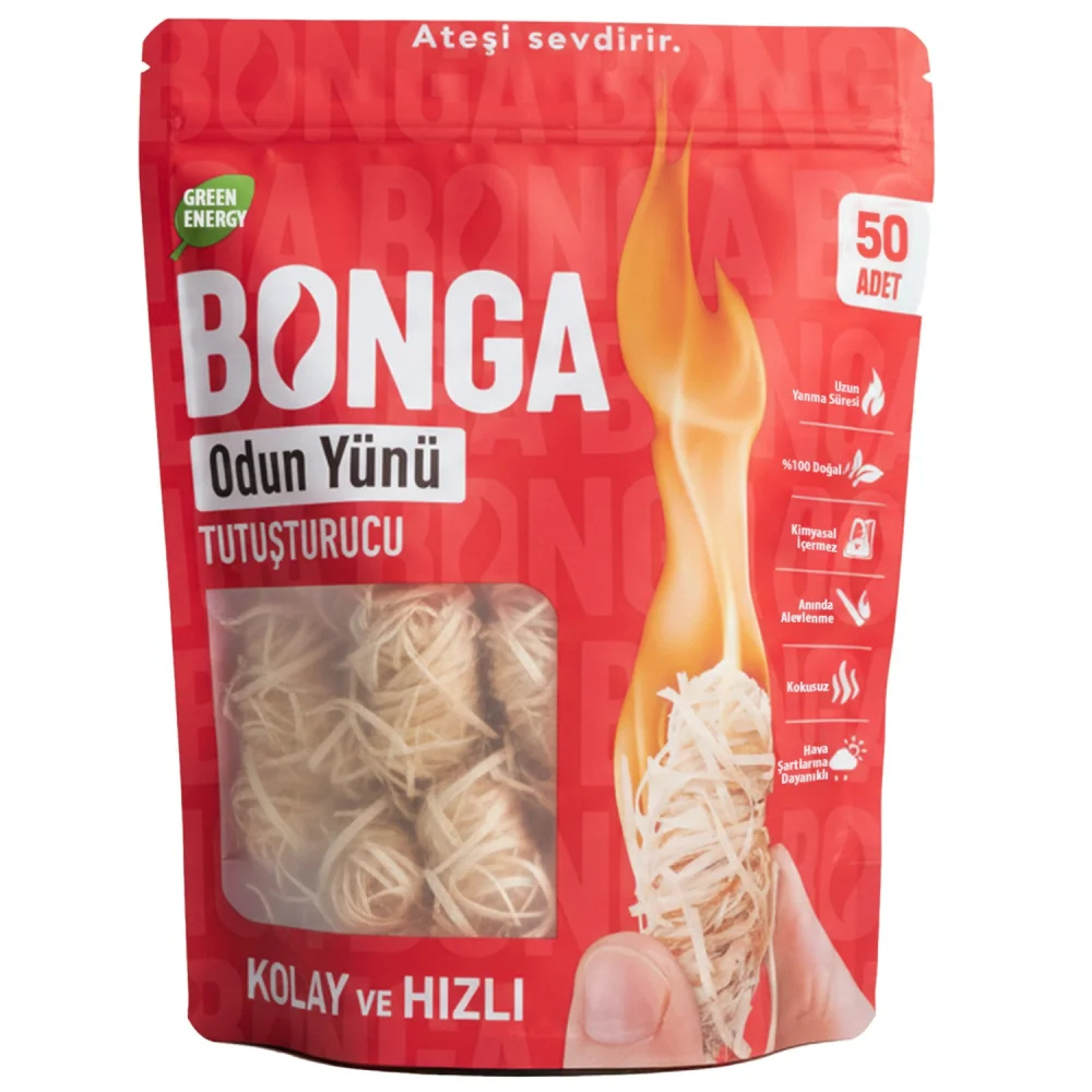 Bonga Barbekü Tutuşturucu %100 Doğal - 50 Adet (700 Gr)