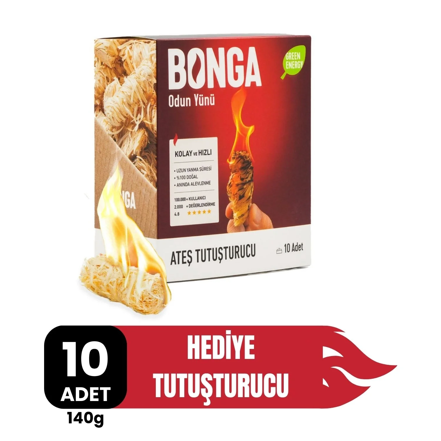 Briket Yumurta Kömür - 10 kg + Hediye 10 Adet Kömür Tutuşturucu
