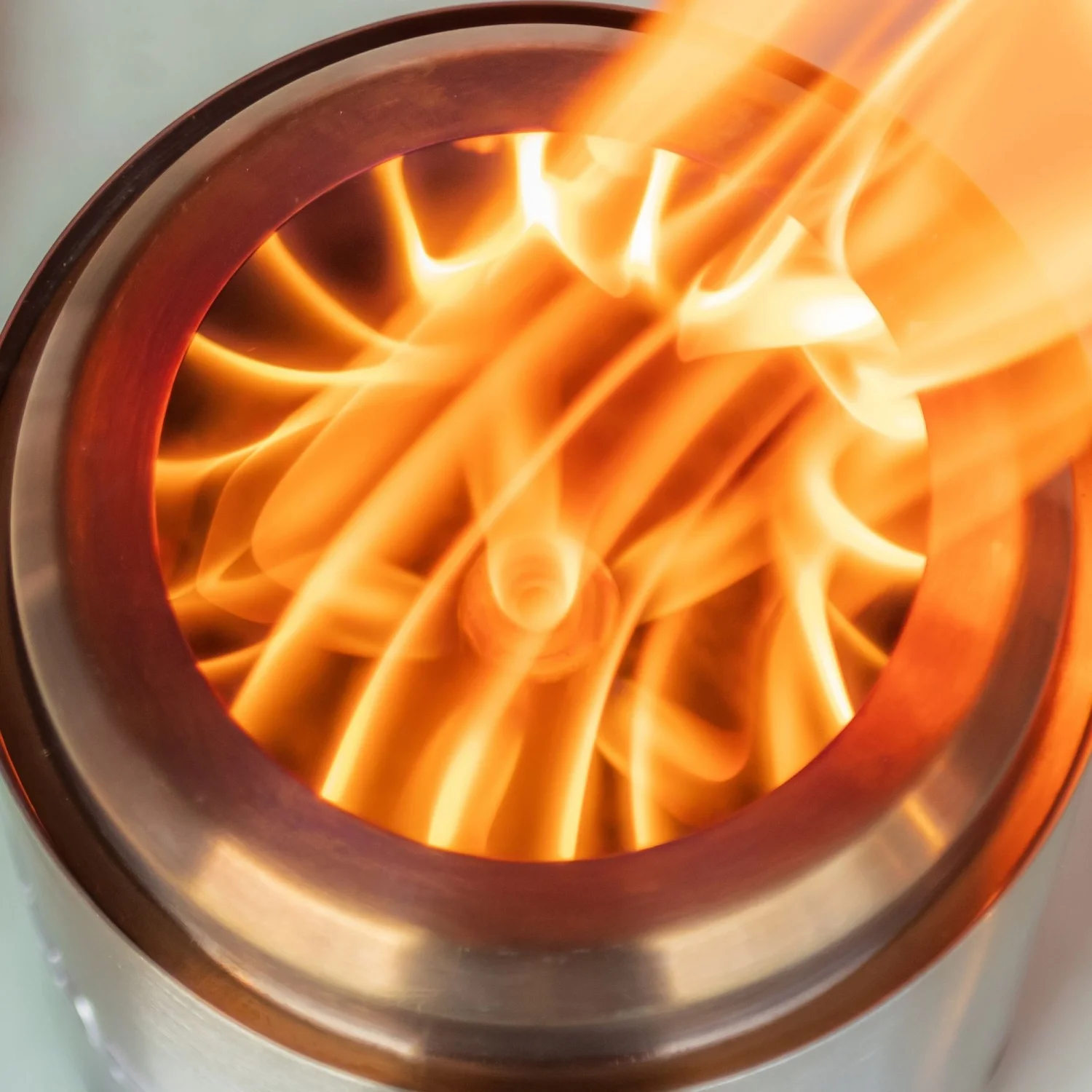 RedFire Volcano Dumansız Masaüstü Ateş Çukuru Silver - Medium | Portatif Şömine Balkon & Teras Sobası