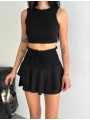 Ayrobin Şortlu Etek - Siyah