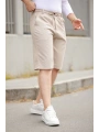 Erkek Beli Bağcıklı Ve Düğmeli Bezayağı Kumaş şort