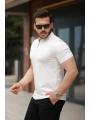 Erkek Fermuarlı Yaka Kısa Kollu Tişört