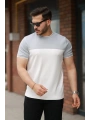 Erkek Parçalı Renk Kısa Kollu Tişört