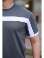 Erkek şerit Detaylı Kısa Kollu T-shirt