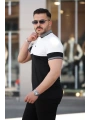 Erkek Yakalı çift Renk Kısa Kollu T-shirt