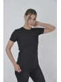 File Cepli Slim Fit T-shirt - Siyah