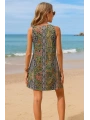 Kadın Kısa Kollu Dantel V Yakalı Desenli Süprem Elbise