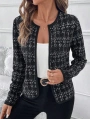 Kadın Uzun Kollu önü Açık şanel Kısa Ceket